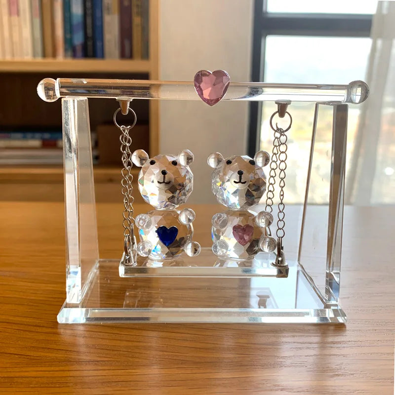 Celebrate love with this exquisite Crystal Couple Bear Figurine, a charming glass animal car ornament perfect for Valentine's Day gifts. Double Cart provides Best products for your home in San Jose, CA.