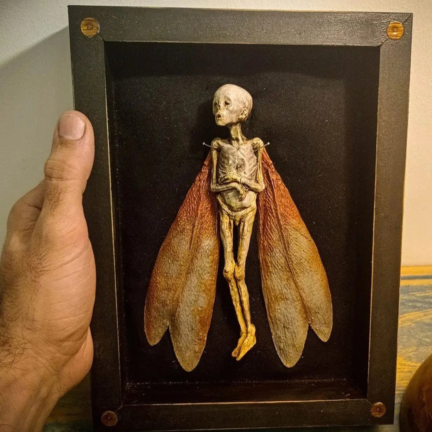 Transform your home into a spooky yet intriguing space with the Handmade Elf Shadow Box Display featuring a Mummified Corpse art piece. Double Cart provides Best products for your home in Washington, DC.
