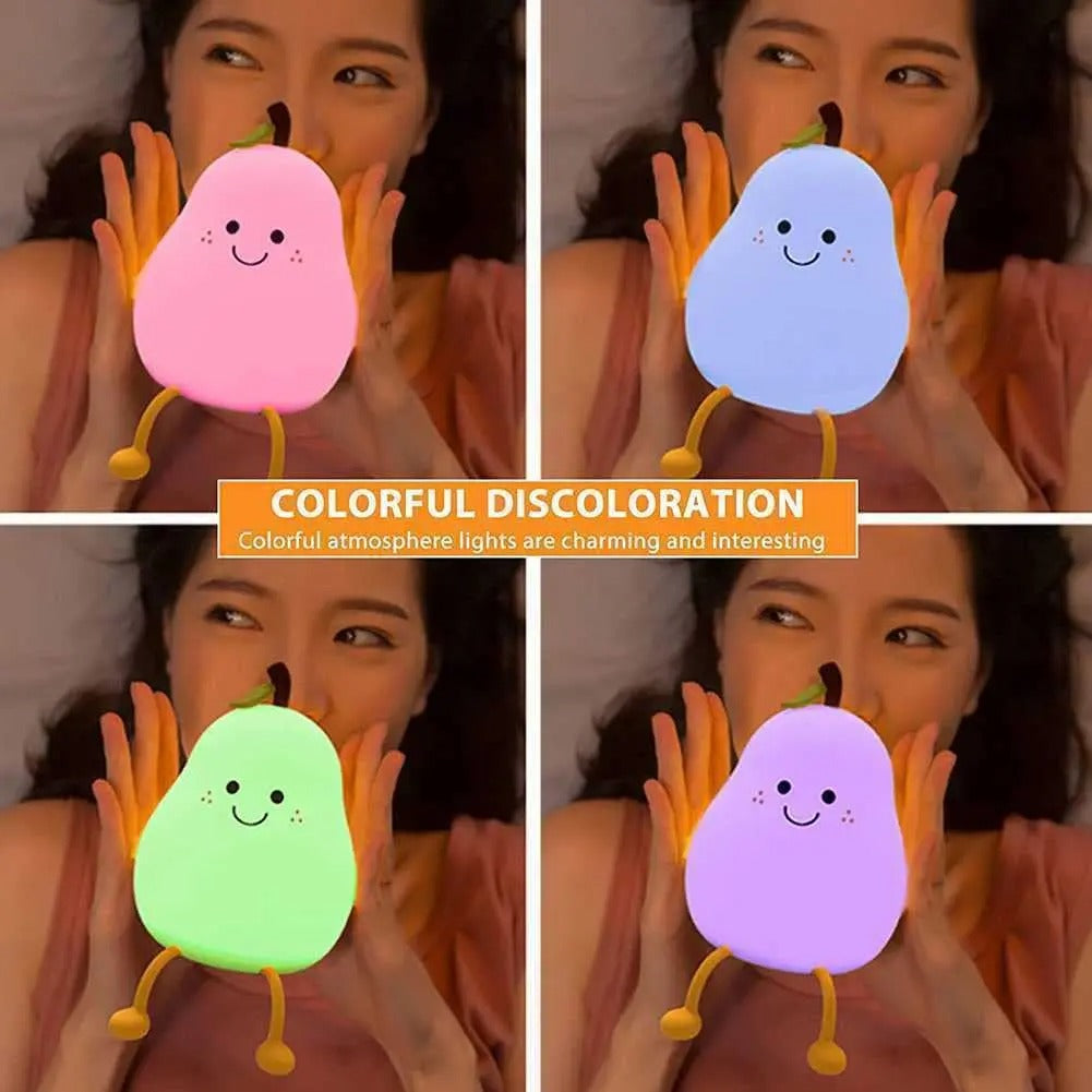 Cute Pear Shaped Silicone Night Light