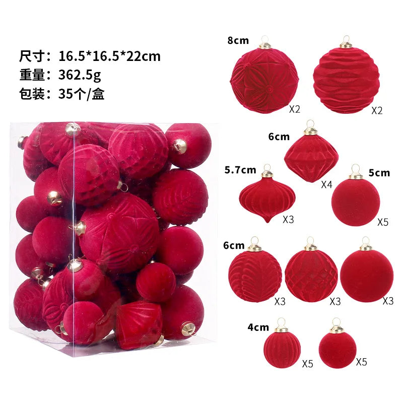 These 35 pieces of velvet Christmas tree ball ornaments are perfect for adding a touch of elegance to your holiday decor. Double Cart provides Best products for your home in New York, NY.