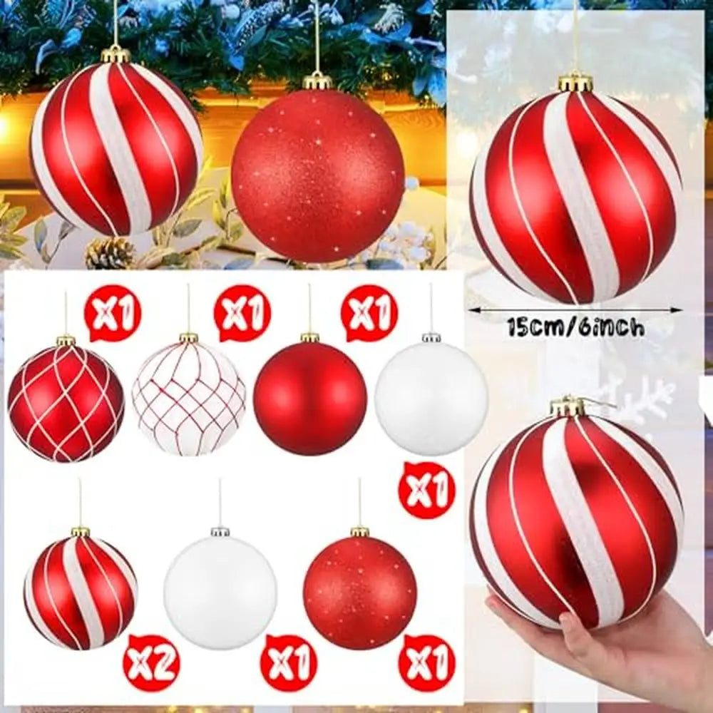 Get ready to add some sparkle to your holiday decor with this set of 8 Large Glitter Plastic Christmas Ball Ornaments. Double Cart provides Best products for your home in Chicago, IL.