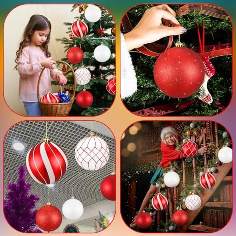 Get ready to add some sparkle to your holiday decor with this set of 8 Large Glitter Plastic Christmas Ball Ornaments. Double Cart provides Best products for your home in Cleveland, OH.