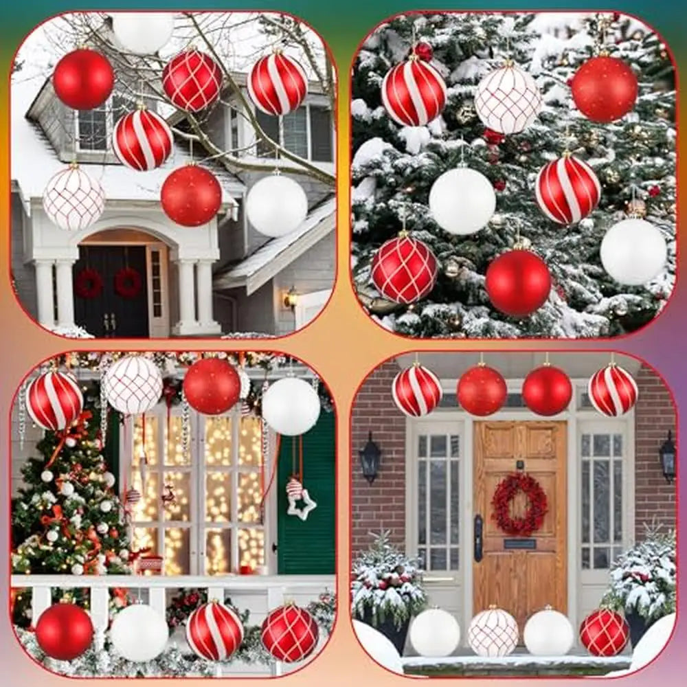 Get ready to add some sparkle to your holiday decor with this set of 8 Large Glitter Plastic Christmas Ball Ornaments. Double Cart provides Best products for your home in Dallas, TX.