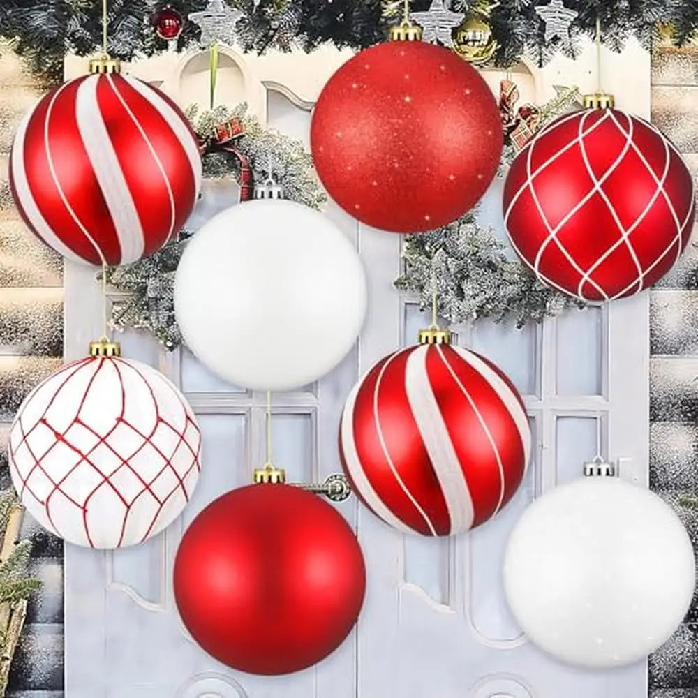 Get ready to add some sparkle to your holiday decor with this set of 8 Large Glitter Plastic Christmas Ball Ornaments. Double Cart provides Best products for your home in Phoenix, AZ.