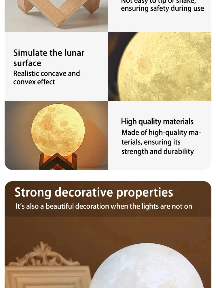 Introducing the 8cm DIY Planet Lamp Moon Night Light with Stand - the perfect creative gift for art enthusiasts and night light lovers alike. Double Cart provides Best products for your home in Las Vegas, NV.
