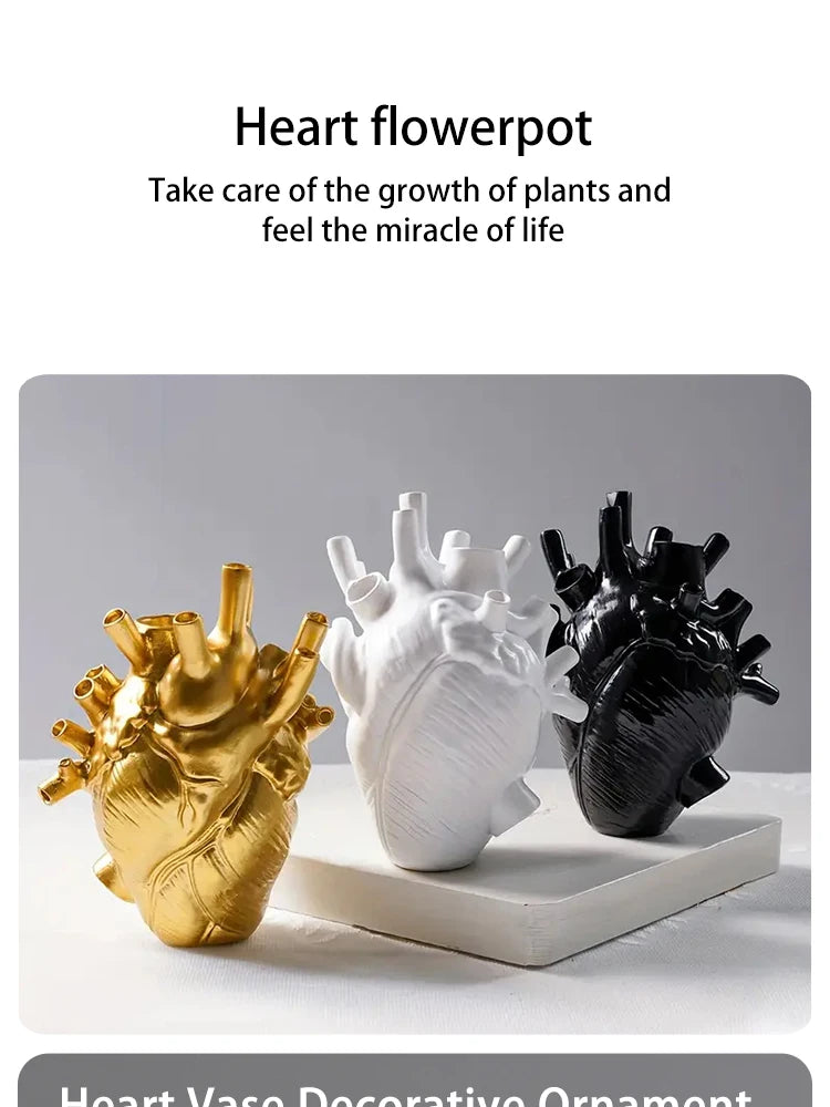 Introducing the Simulation Heart Vase - an anatomical heart vase sculpture crafted in resin, perfect as a unique decorative teaching tool and home decor piece. Double Cart provides Best products for your home in Raleigh, NC.