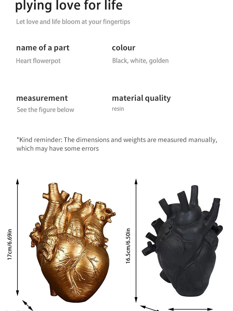 Introducing the Simulation Heart Vase - an anatomical heart vase sculpture crafted in resin, perfect as a unique decorative teaching tool and home decor piece. Double Cart provides Best products for your home in San Francisco, CA.