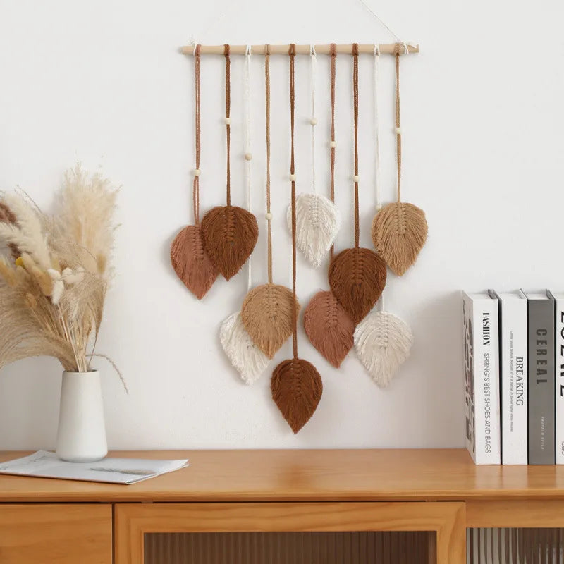 Enhance your living space with a touch of bohemian charm with this exquisite Bohemian Cotton Rope Macrame Leaf Ornament Wall Decoration. Double Cart provides Best products for your home in Washington, DC.