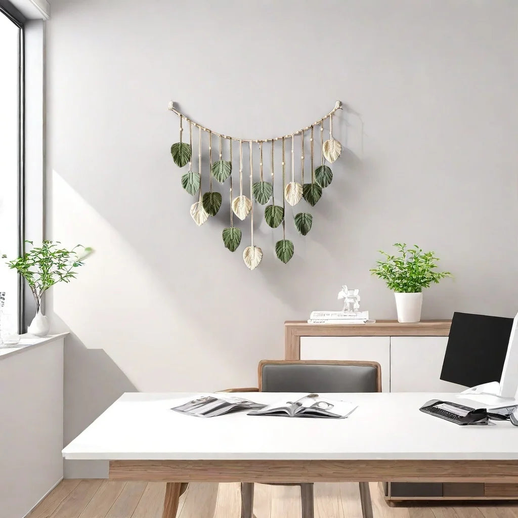 Introducing our Boho Macrame Leaf Wall Hanging Decor, a beautiful addition to elevate your living room or bedroom. Double Cart provides Best products for your home in Chicago, IL.
