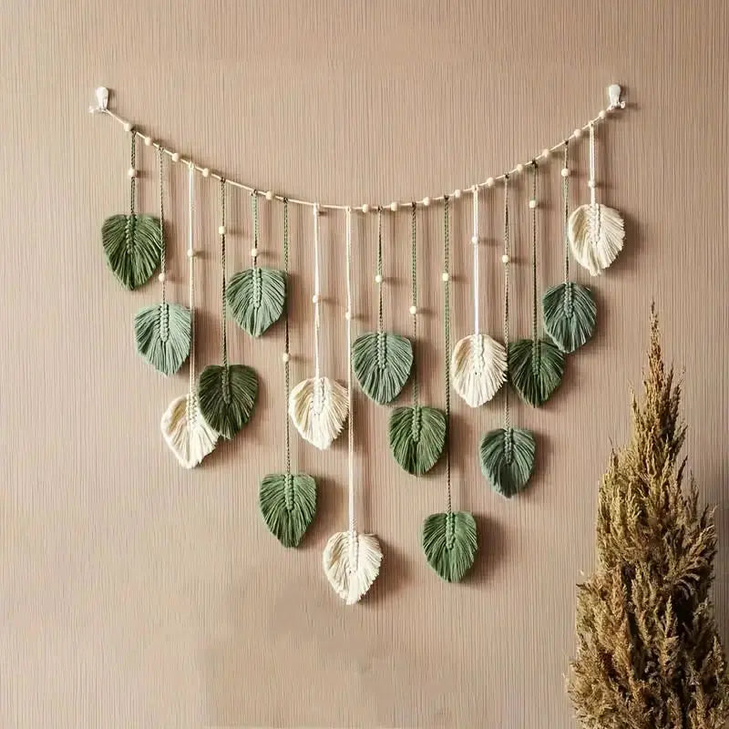 Introducing our Boho Macrame Leaf Wall Hanging Decor, a beautiful addition to elevate your living room or bedroom. Double Cart provides Best products for your home in Washington, DC.