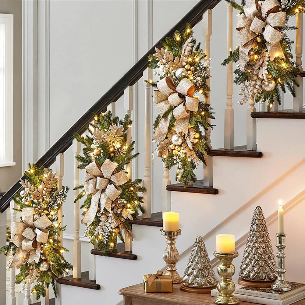 Bring the festive spirit home with the Christmas Wreath Garland featuring a lovely atmosphere lamp. Double Cart provides Best products for your home in Raleigh, NC.