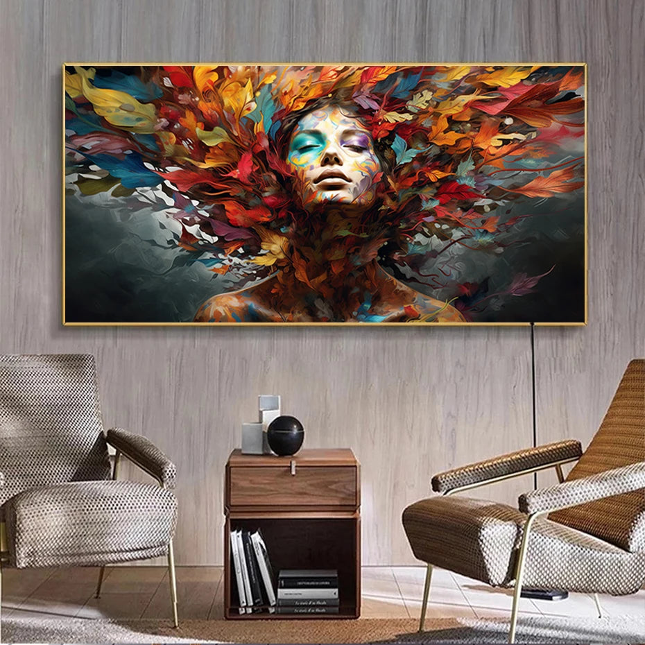 Introducing our vibrant Colourful Leaves Woman canvas print, designed to add a touch of modern style to your home decor. Double Cart provides Best products for your home in San Antonio, TX.