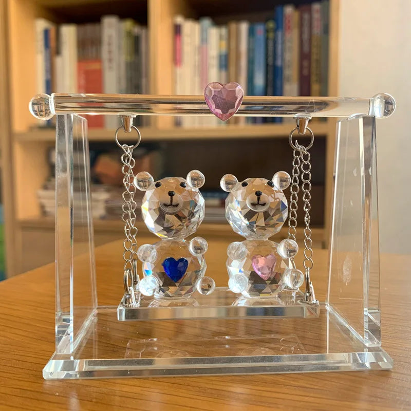 Celebrate love with this exquisite Crystal Couple Bear Figurine, a charming glass animal car ornament perfect for Valentine's Day gifts. Double Cart provides Best products for your home in Atlanta, GA.