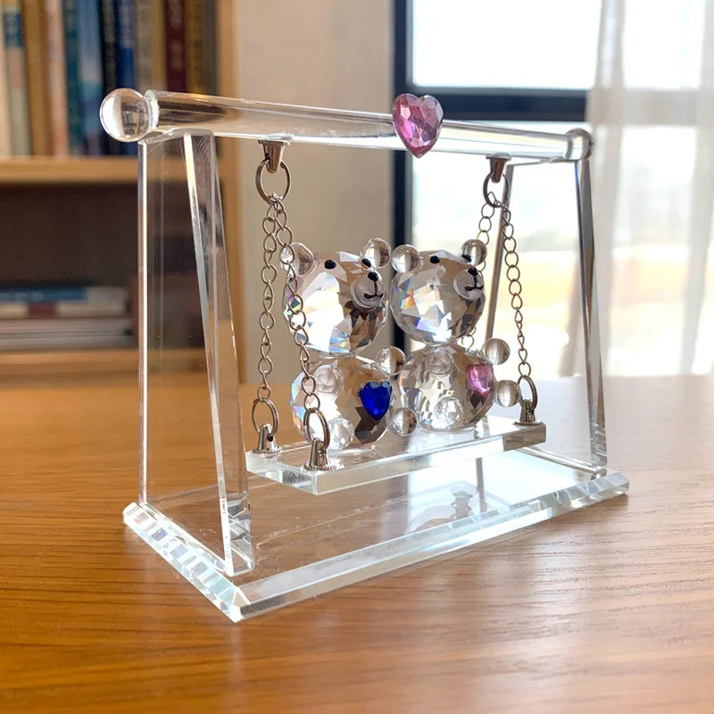 Celebrate love with this exquisite Crystal Couple Bear Figurine, a charming glass animal car ornament perfect for Valentine's Day gifts. Double Cart provides Best products for your home in Austin, TX.