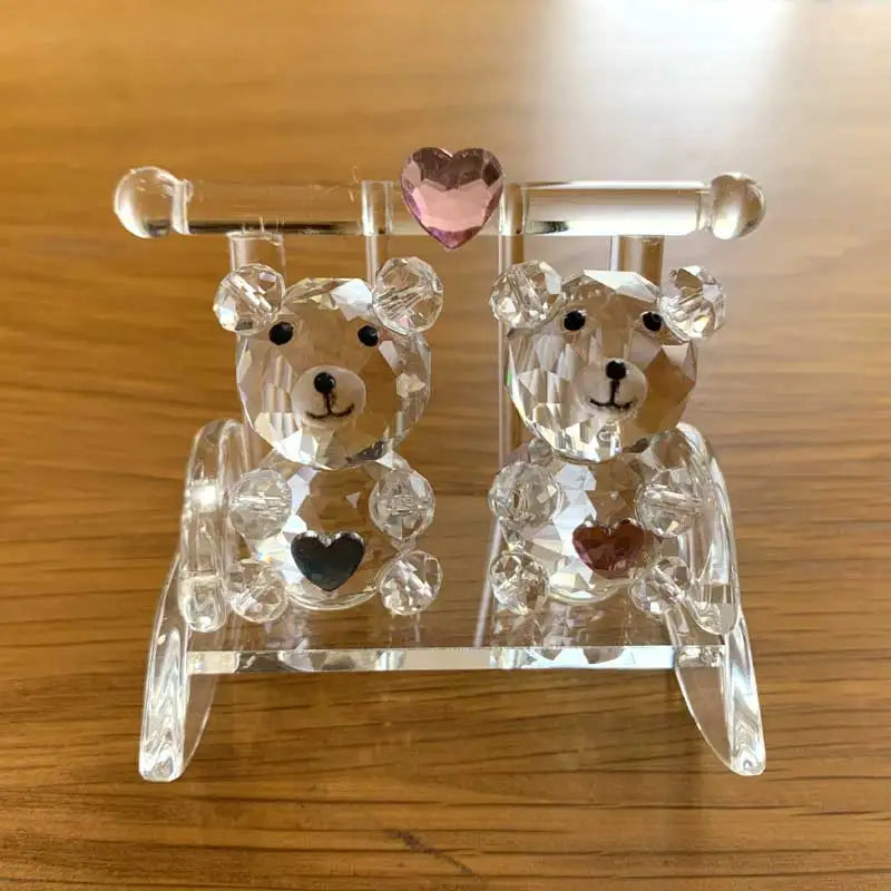Celebrate love with this exquisite Crystal Couple Bear Figurine, a charming glass animal car ornament perfect for Valentine's Day gifts. Double Cart provides Best products for your home in Charlotte, NC.