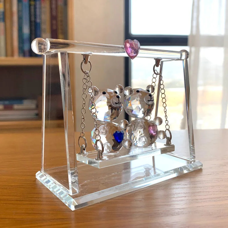 Celebrate love with this exquisite Crystal Couple Bear Figurine, a charming glass animal car ornament perfect for Valentine's Day gifts. Double Cart provides Best products for your home in Dallas, TX.