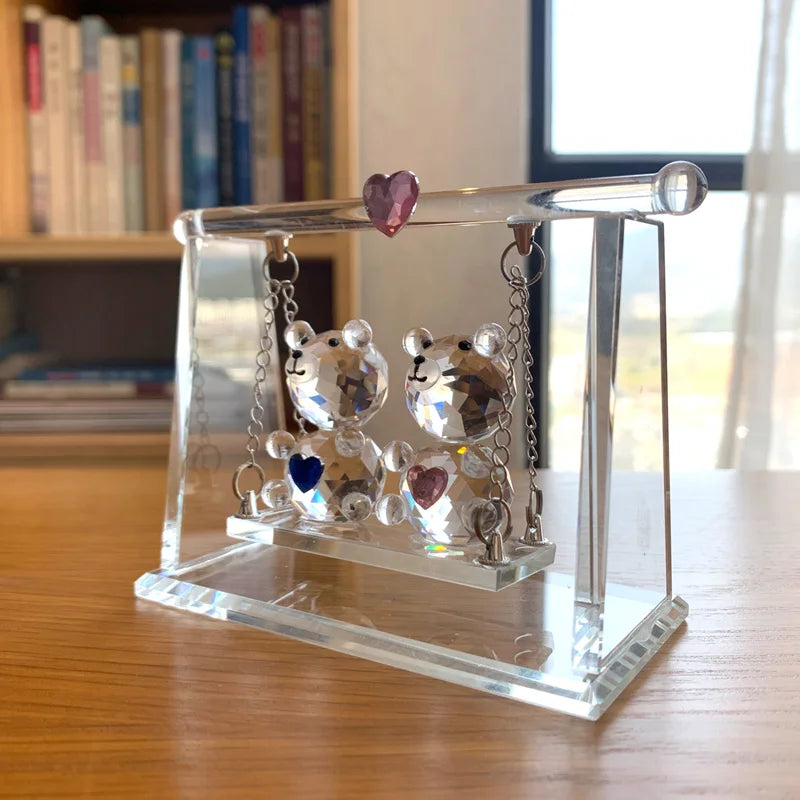 Celebrate love with this exquisite Crystal Couple Bear Figurine, a charming glass animal car ornament perfect for Valentine's Day gifts. Double Cart provides Best products for your home in Denver, CO.