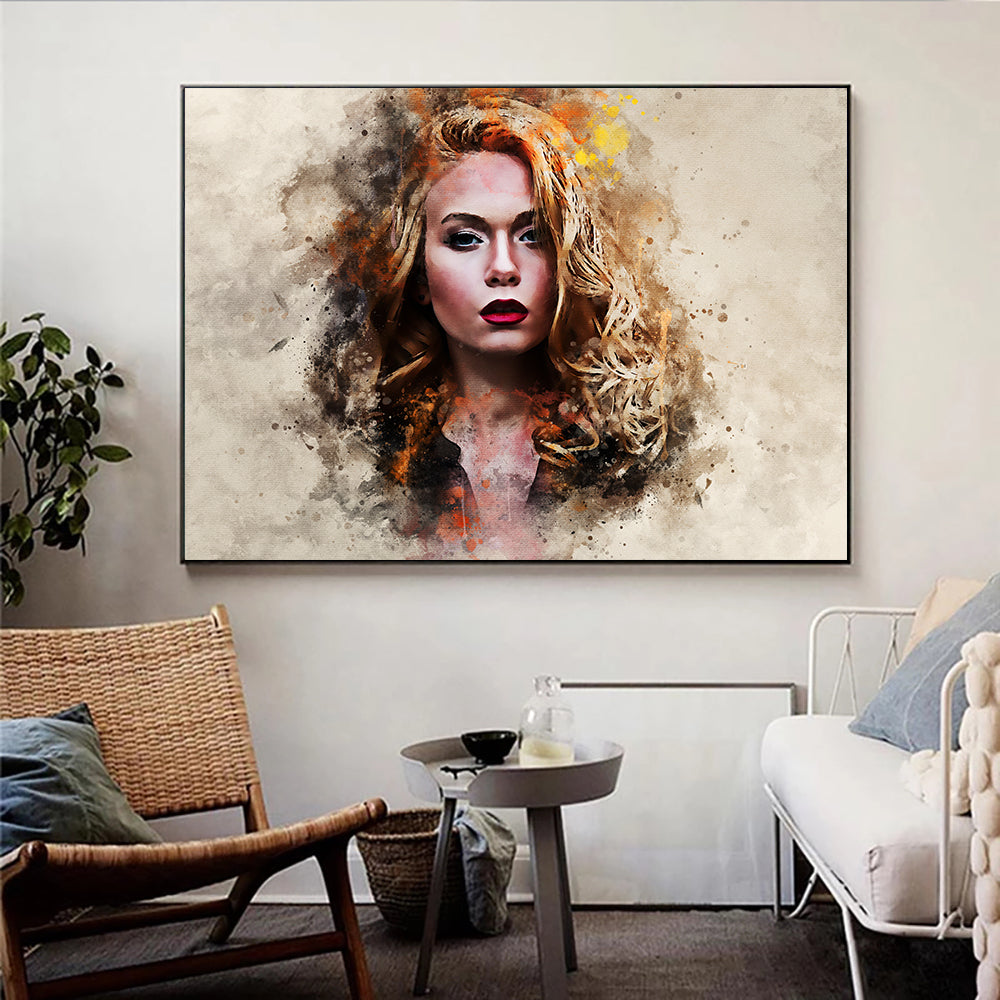 This Custom Portrait Splash Watercolor Artwork Canvas in a Modern Style is a standout piece that can elevate any space. Double Cart provides Best products for your home in Philadelphia, PA.