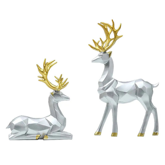 This gold resin geometric elk sculpture is a stunning addition to your home decor. Double Cart provides Best products for your home in San Diego, CA.