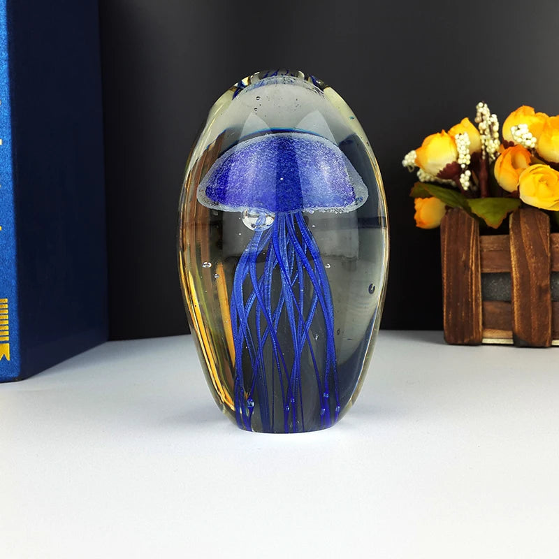 Add a touch of whimsy and elegance to your living space with this stunning Handmade Glass Jellyfish Figurine. Double Cart provides Best products for your home in Miami, FL.