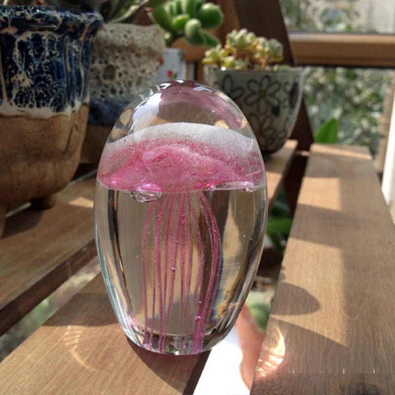 Add a touch of whimsy and elegance to your living space with this stunning Handmade Glass Jellyfish Figurine. Double Cart provides Best products for your home in Nashville, TN.