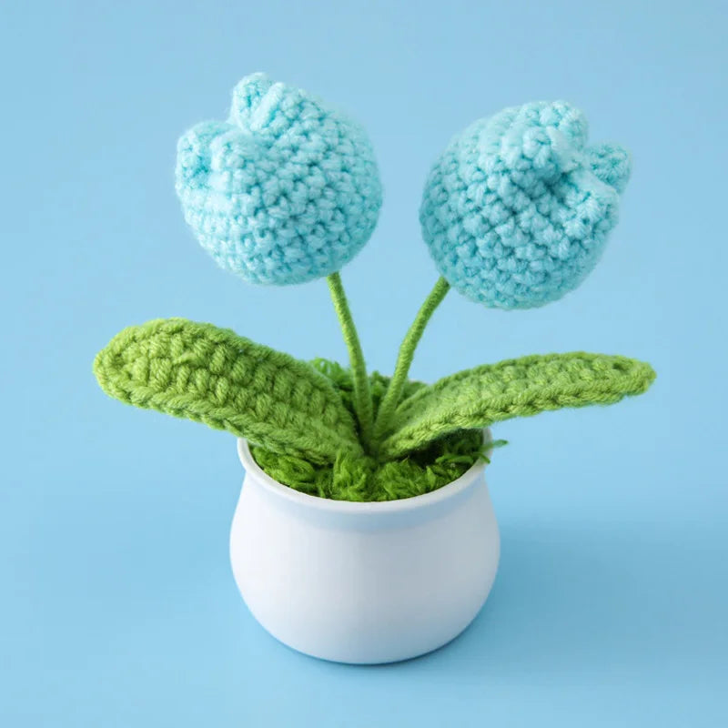 Introducing the Handwoven Mini Potted Flower Ornamental Plant, an adorable addition to your office desk or home du00e9cor! Made with high-quality milk cotton and iron materials, this cute flower bonsai is perfect for adding a touch of charm to any space. Double Cart provides Best products for your home in Kansas City, MO.