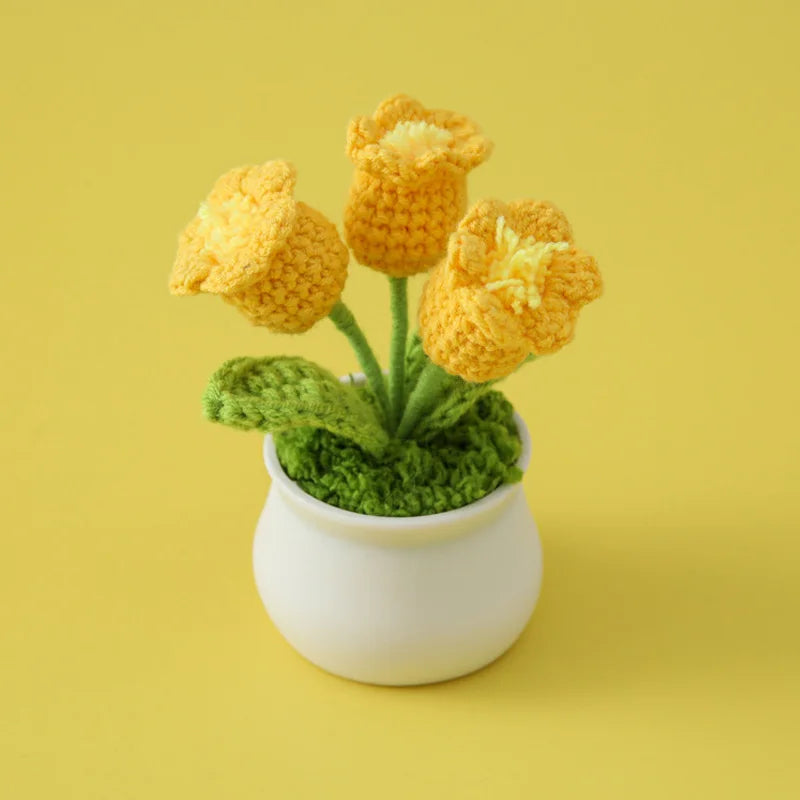 Introducing the Handwoven Mini Potted Flower Ornamental Plant, an adorable addition to your office desk or home du00e9cor! Made with high-quality milk cotton and iron materials, this cute flower bonsai is perfect for adding a touch of charm to any space. Double Cart provides Best products for your home in Raleigh, NC.