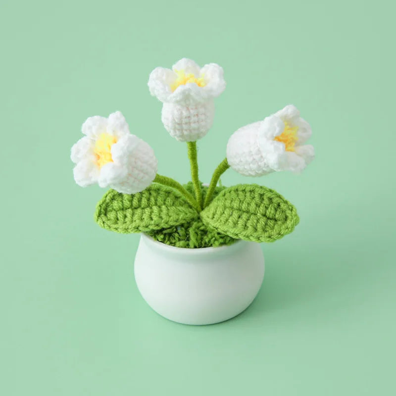 Introducing the Handwoven Mini Potted Flower Ornamental Plant, an adorable addition to your office desk or home du00e9cor! Made with high-quality milk cotton and iron materials, this cute flower bonsai is perfect for adding a touch of charm to any space. Double Cart provides Best products for your home in Tampa, FL.