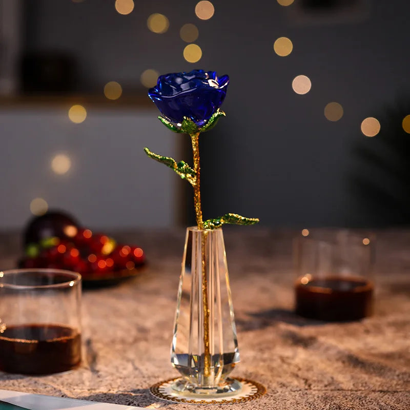 Introducing the exquisite Crystal Glass Rose, a gorgeous piece measuring 240mm in height and 50mm in width and depth. Double Cart provides Best products for your home in Cleveland, OH.