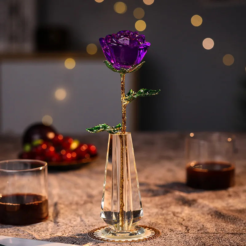 Introducing the exquisite Crystal Glass Rose, a gorgeous piece measuring 240mm in height and 50mm in width and depth. Double Cart provides Best products for your home in Denver, CO.