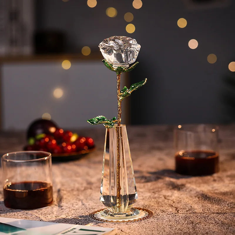 Introducing the exquisite Crystal Glass Rose, a gorgeous piece measuring 240mm in height and 50mm in width and depth. Double Cart provides Best products for your home in Los Angeles, CA.