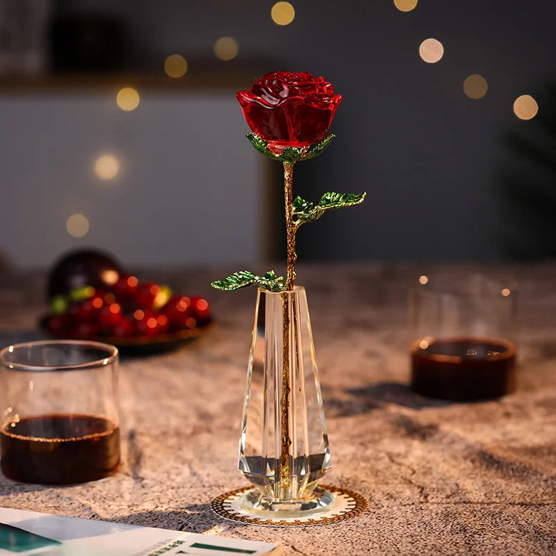 Introducing the exquisite Crystal Glass Rose, a gorgeous piece measuring 240mm in height and 50mm in width and depth. Double Cart provides Best products for your home in New Orleans, LA.