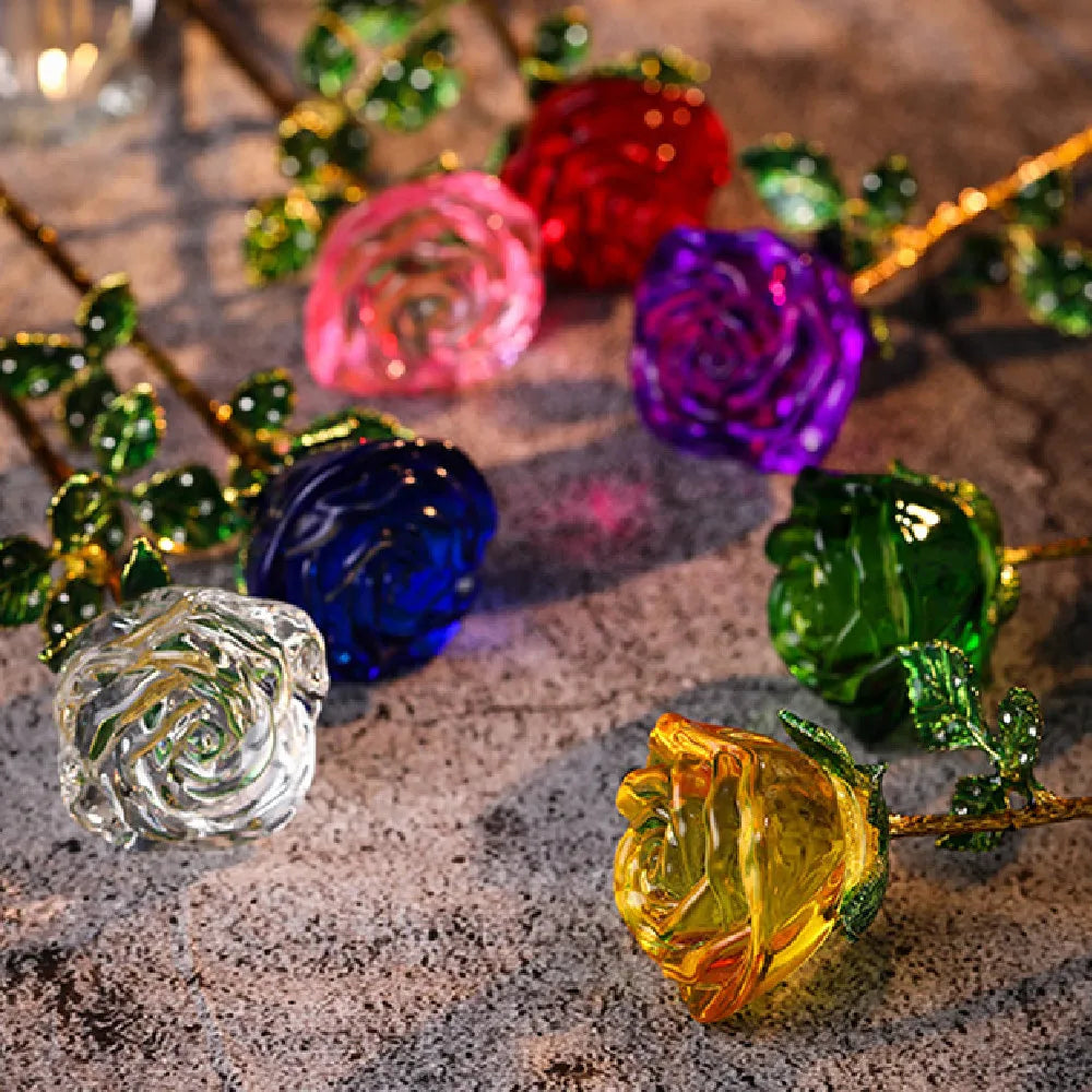 Introducing the exquisite Crystal Glass Rose, a gorgeous piece measuring 240mm in height and 50mm in width and depth. Double Cart provides Best products for your home in Orlando, FL.