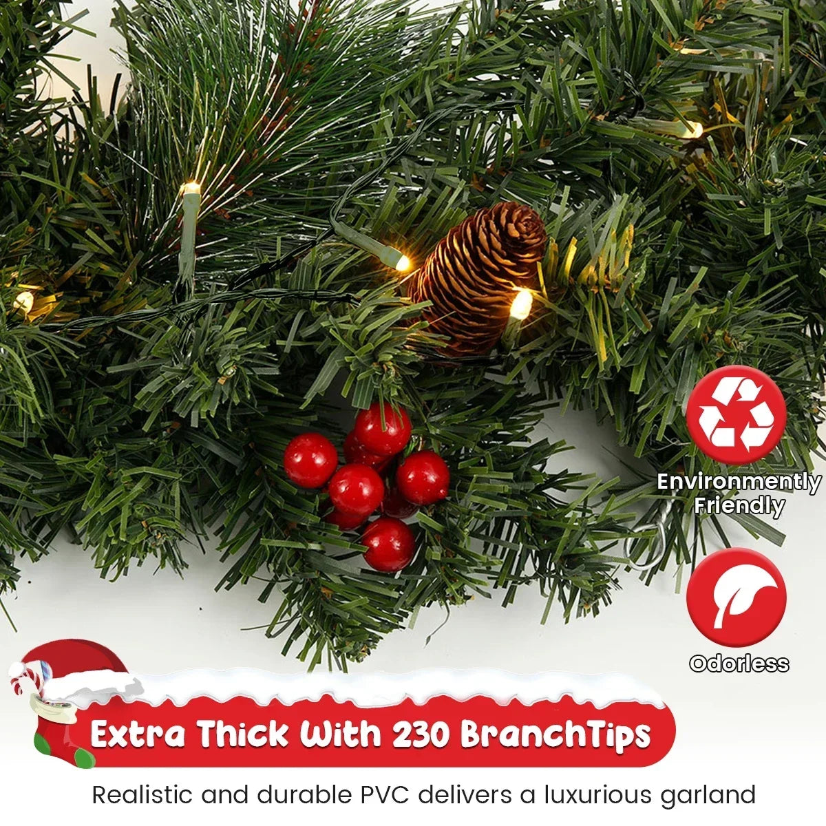 Elevate your Christmas decor with this LED Christmas Rattan Garland that promises to bring a festive and cozy vibe to your home during the holiday season. Double Cart provides Best products for your home in Detroit, MI.