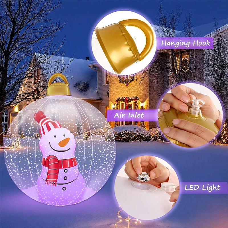 Get ready to make a statement this holiday season with our Large Outdoor Christmas PVC Inflatable Ball with Lights! At approximately 55cm when inflated, these giant balls are sure to be eye-catching from afar, adding a festive touch to your outdoor decor. Double Cart provides Best products for your home in Seattle, WA.