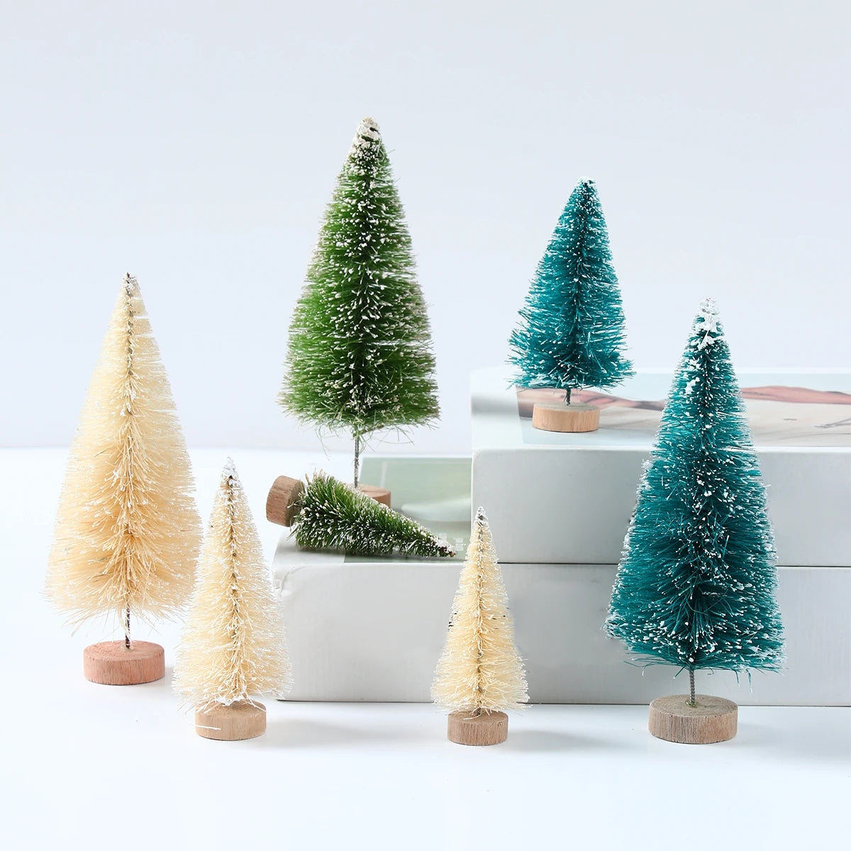 Introducing the charming Mini Wooden Christmas Tree Tabletop Ornament Decor! Handcrafted with care using small sisal pine, this adorable piece adds a touch of festive cheer to any space. Double Cart provides Best products for your home in Chicago, IL.