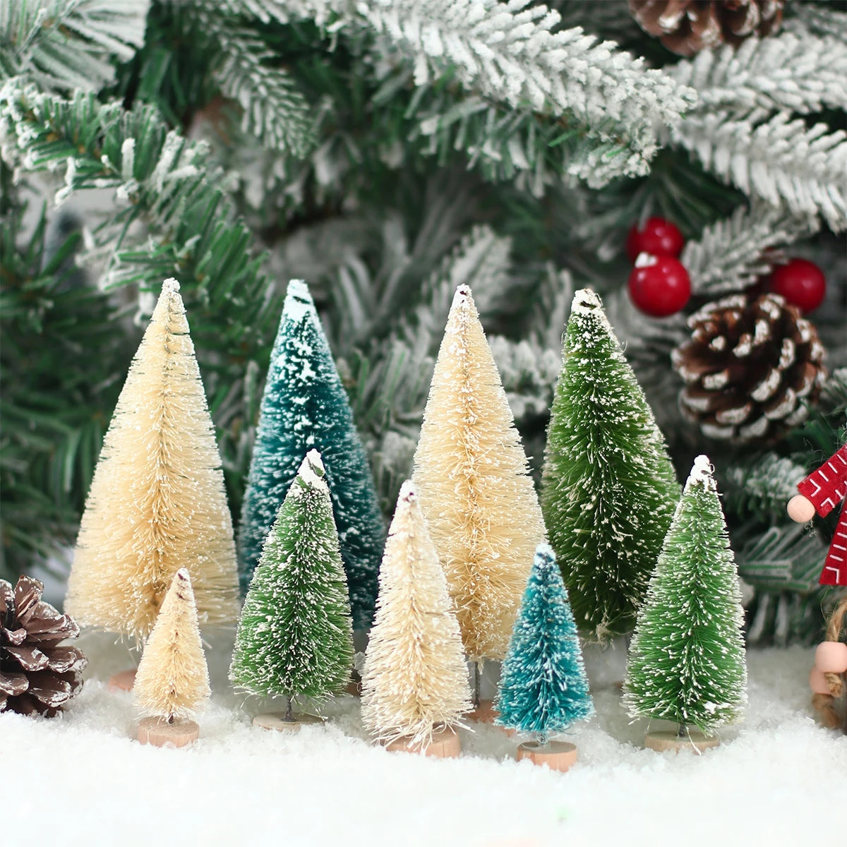 Introducing the charming Mini Wooden Christmas Tree Tabletop Ornament Decor! Handcrafted with care using small sisal pine, this adorable piece adds a touch of festive cheer to any space. Double Cart provides Best products for your home in Nashville, TN.