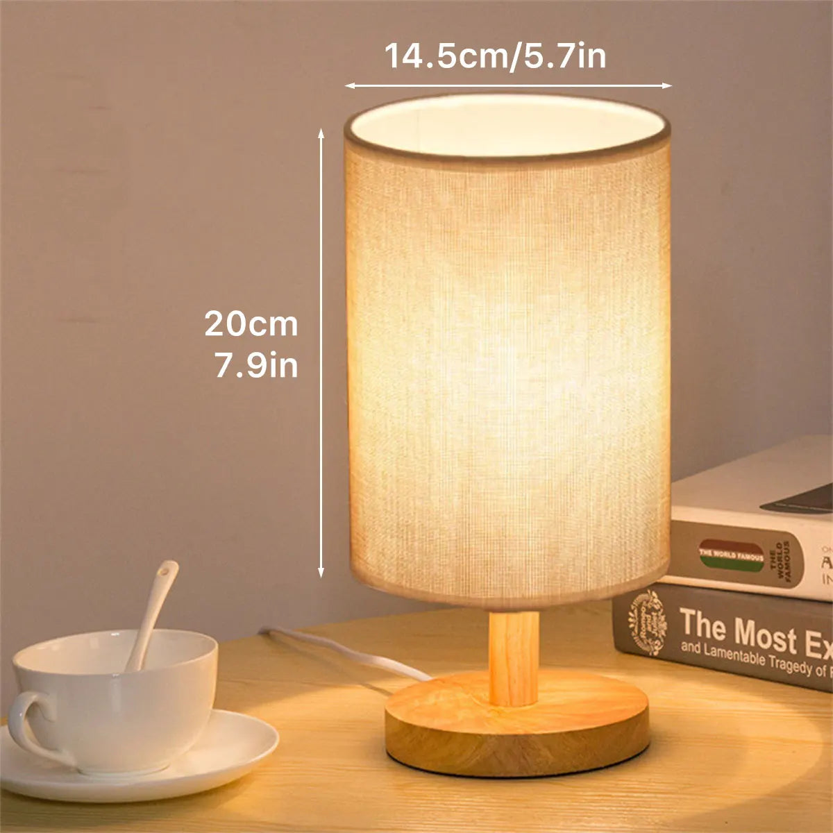 Upgrade your bedroom decor with this stylish USB bedside lamp night light featuring a classic cylinder lamp shade in an elegant ivory color. Double Cart provides Best products for your home in Indianapolis, IN.