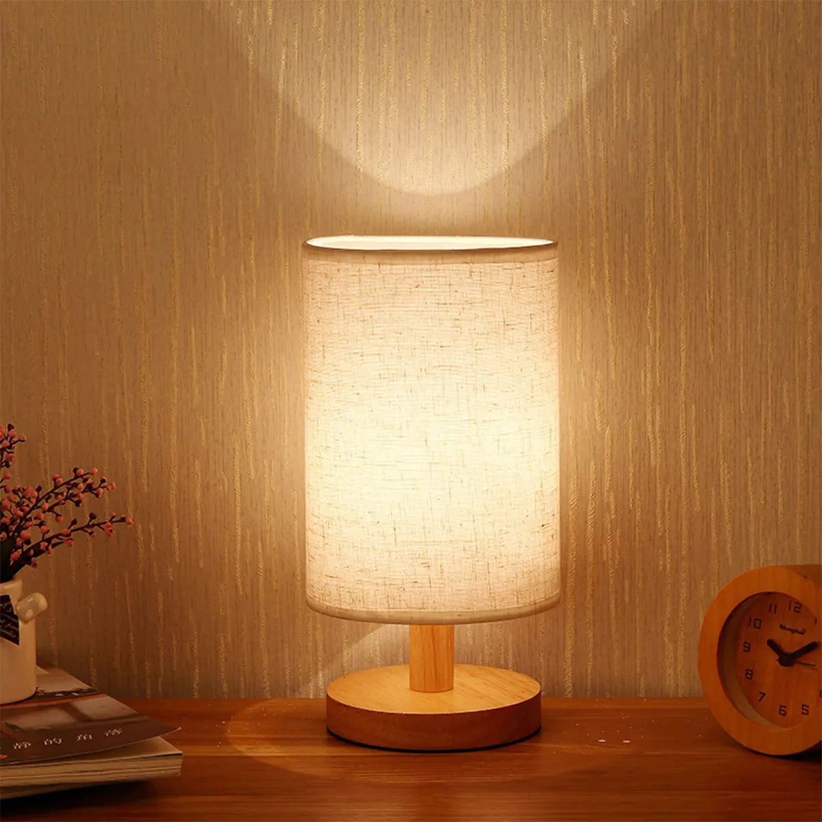 Upgrade your bedroom decor with this stylish USB bedside lamp night light featuring a classic cylinder lamp shade in an elegant ivory color. Double Cart provides Best products for your home in Los Angeles, CA.