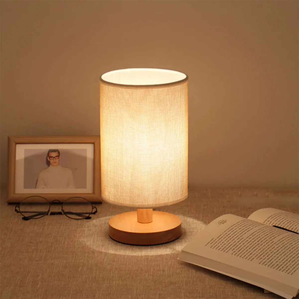 Upgrade your bedroom decor with this stylish USB bedside lamp night light featuring a classic cylinder lamp shade in an elegant ivory color. Double Cart provides Best products for your home in San Francisco, CA.
