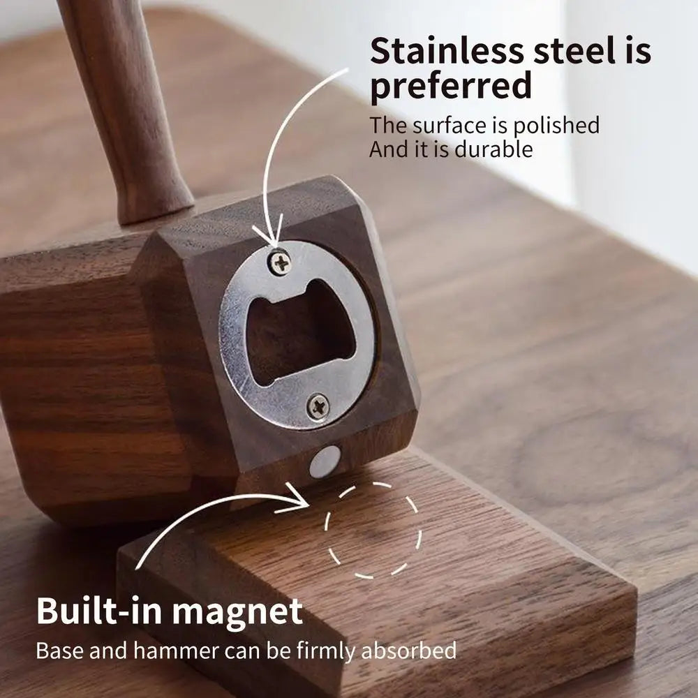 Are you on the lookout for a fun and unique gift for Christmas or Thanksgiving? Look no further! Introducing our Wooden Hammer Bottle Opener with a Magnetic Base - a delightful addition to any home bar or kitchen. Double Cart provides Best products for your home in Miami, FL.