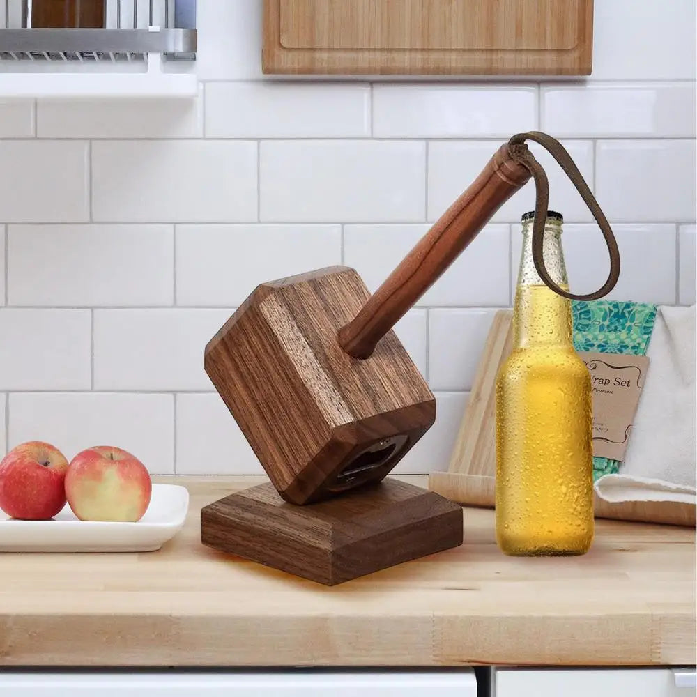 Are you on the lookout for a fun and unique gift for Christmas or Thanksgiving? Look no further! Introducing our Wooden Hammer Bottle Opener with a Magnetic Base - a delightful addition to any home bar or kitchen. Double Cart provides Best products for your home in Milwaukee, WI.