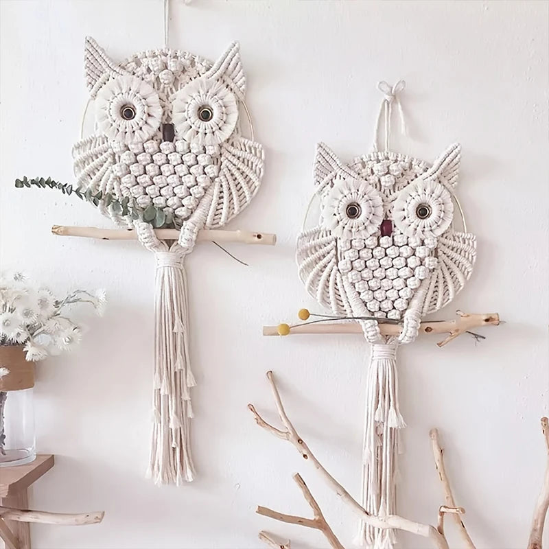 Introducing the Woven Owl Macrame Room Decor, a stunning addition to elevate your home's boho charm effortlessly. Double Cart provides Best products for your home in New York, NY.